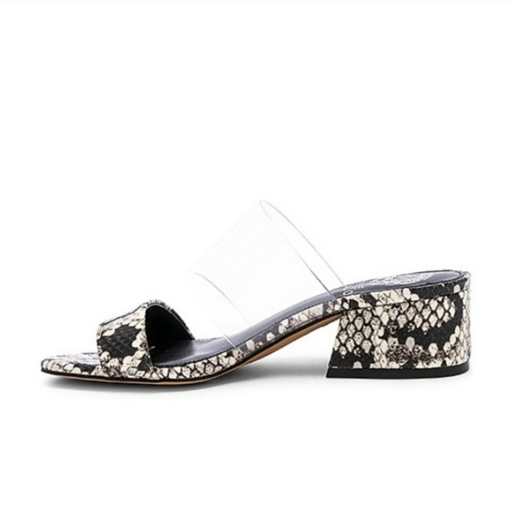 Vince Camuto Snake Print Embossed Open Toe Sandals size 8 - Picture 9 of 16